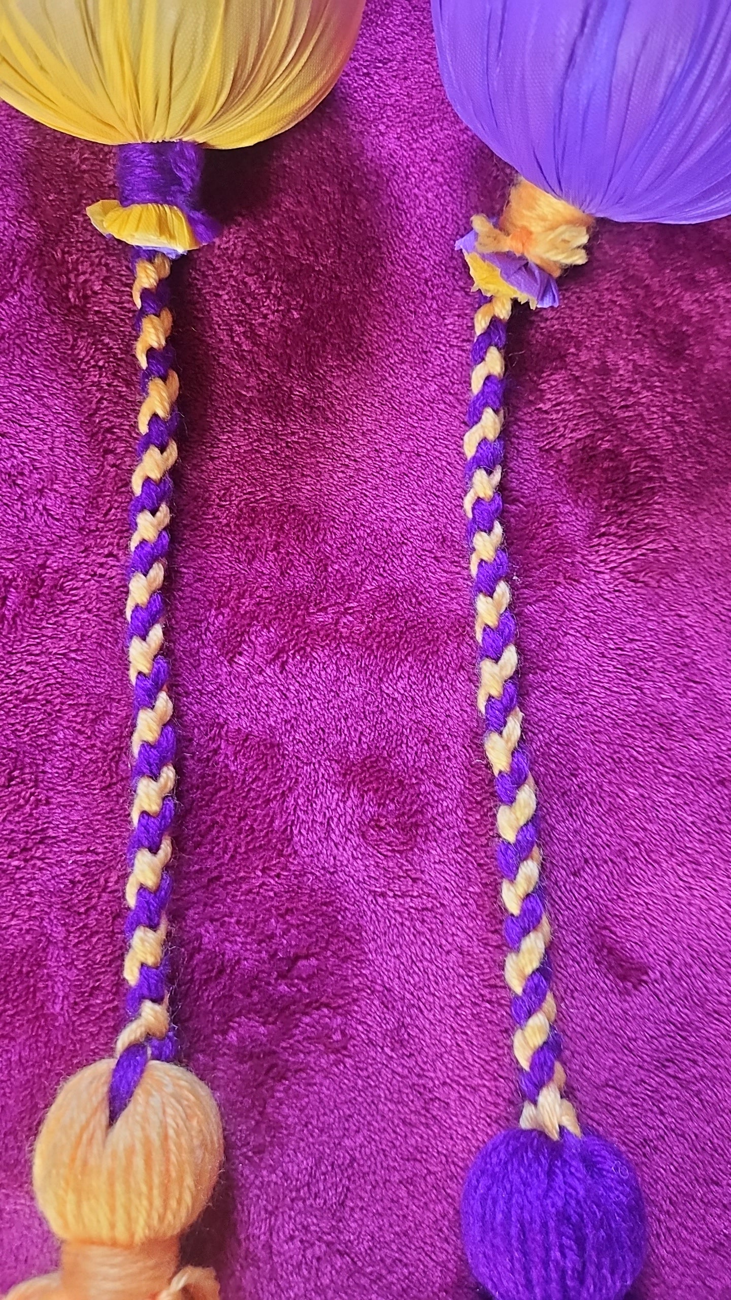 Purple & Yellow Poi - Yellow and Purple Ball