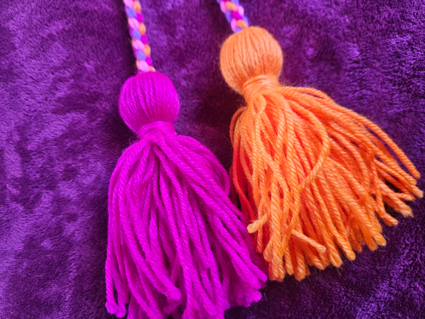 Pink and Bright Orange Baby Poi - Pink Ball