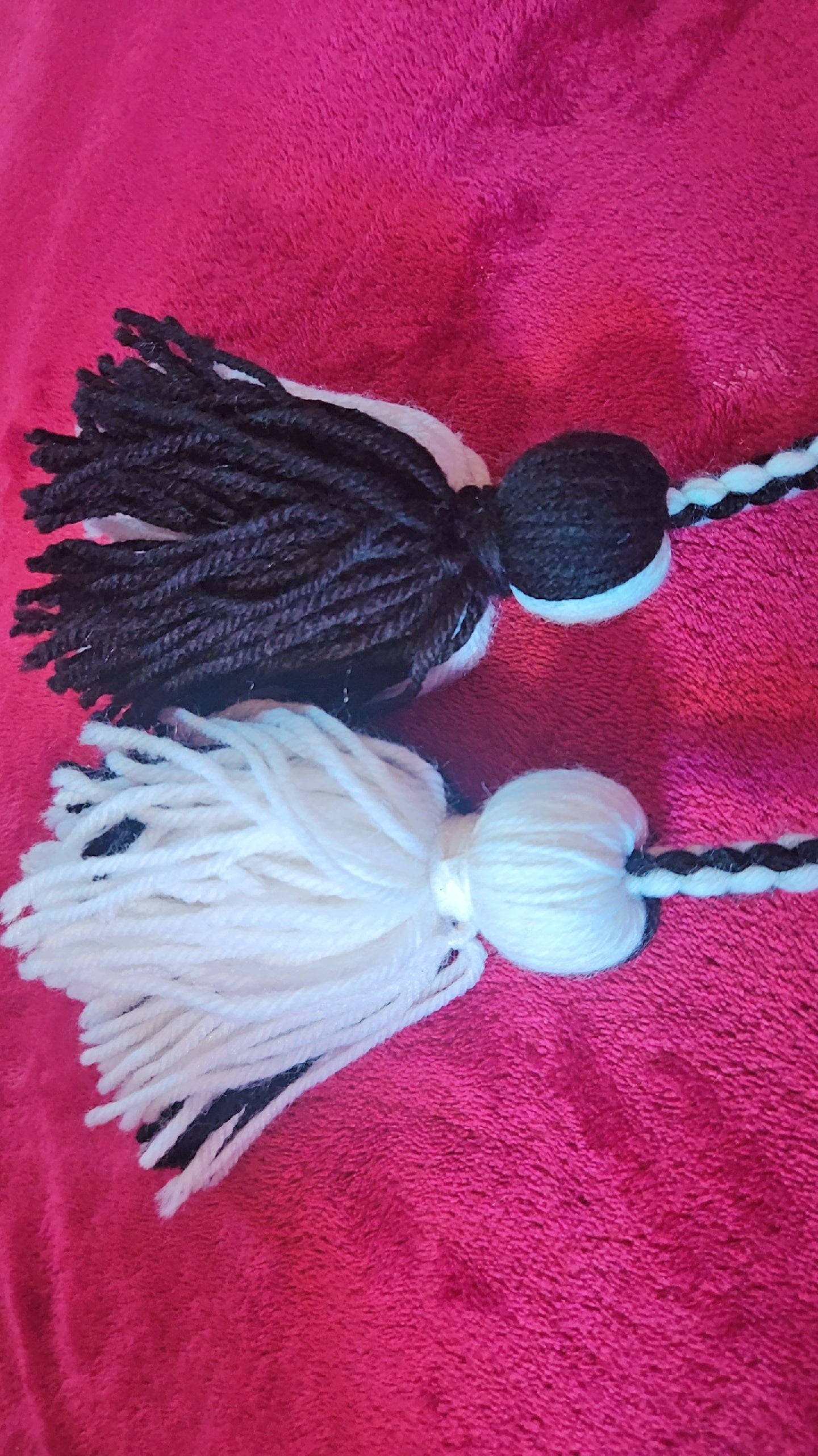 Black and White Poi - White Ball
