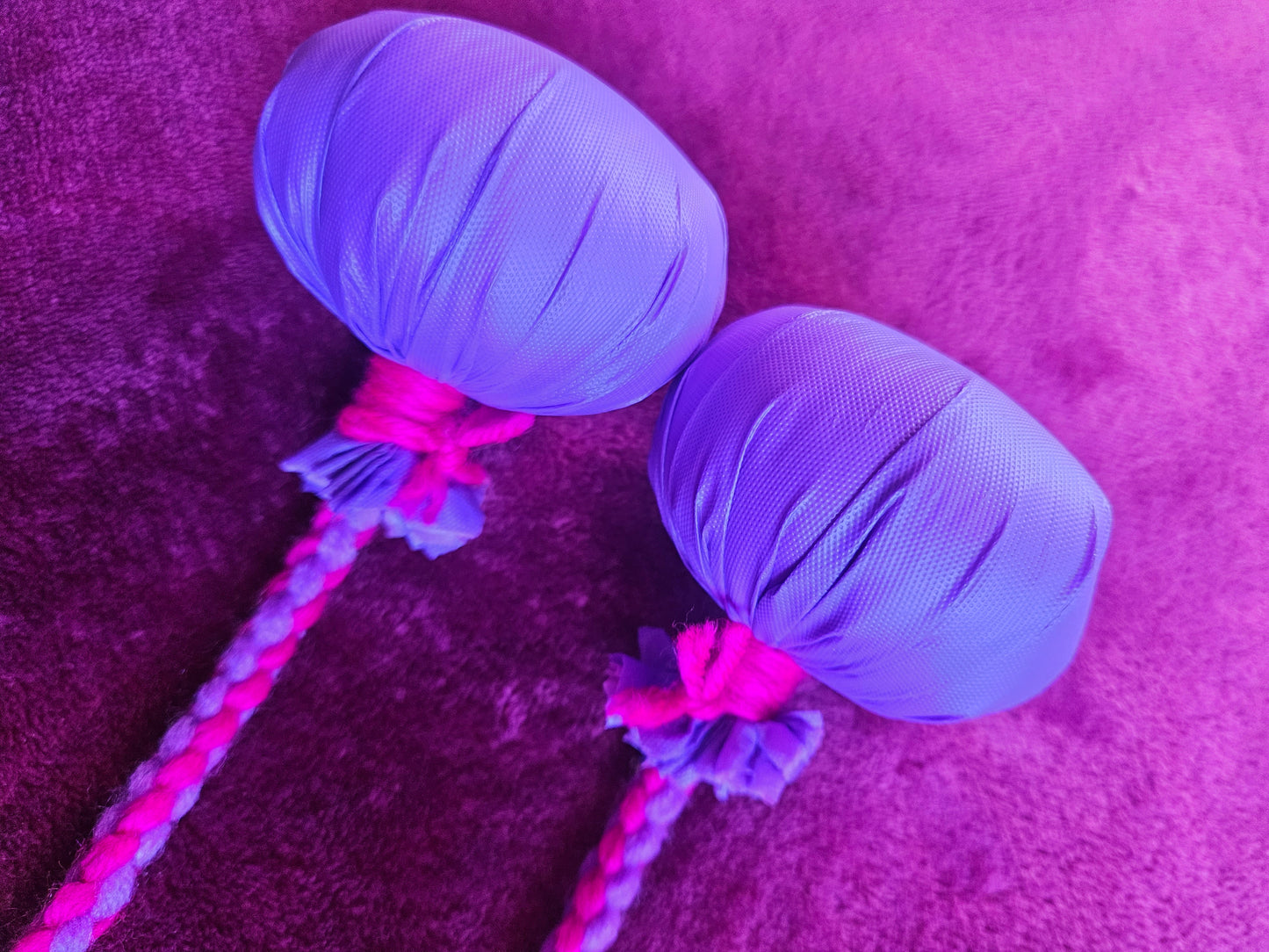 Purples and Pink Children's Poi - Purple Ball