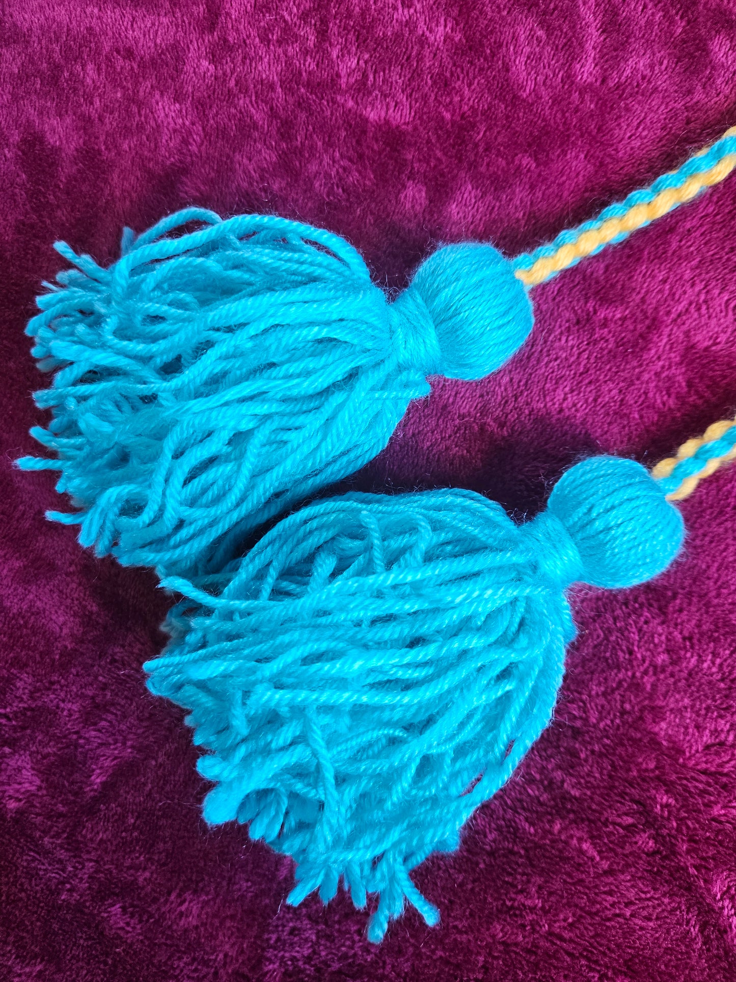 Baby Blue and Yellow Poi - Yellow Ball