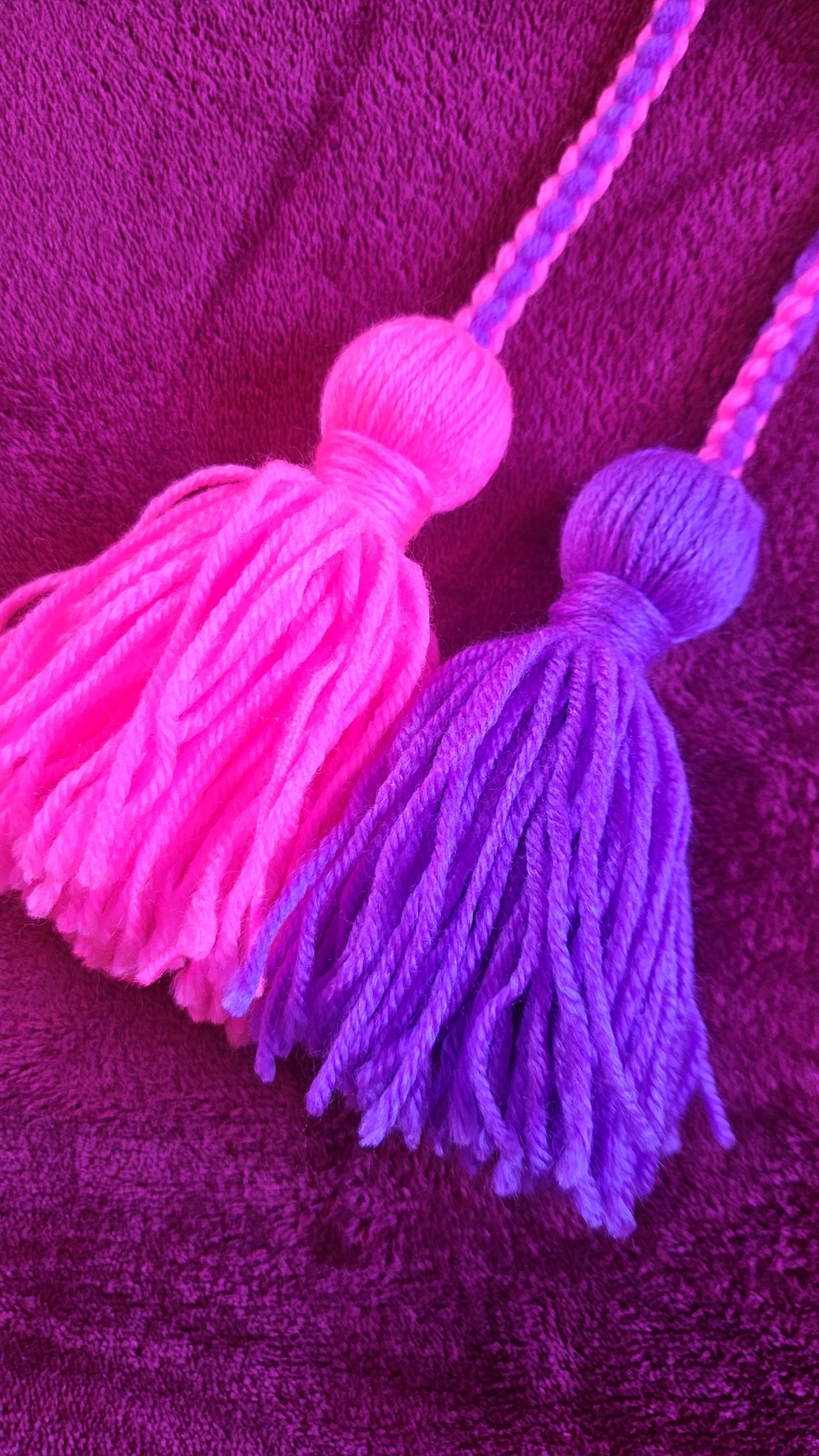 Bright Pink & Light Purple Baby Poi - Pink & Purple Ball