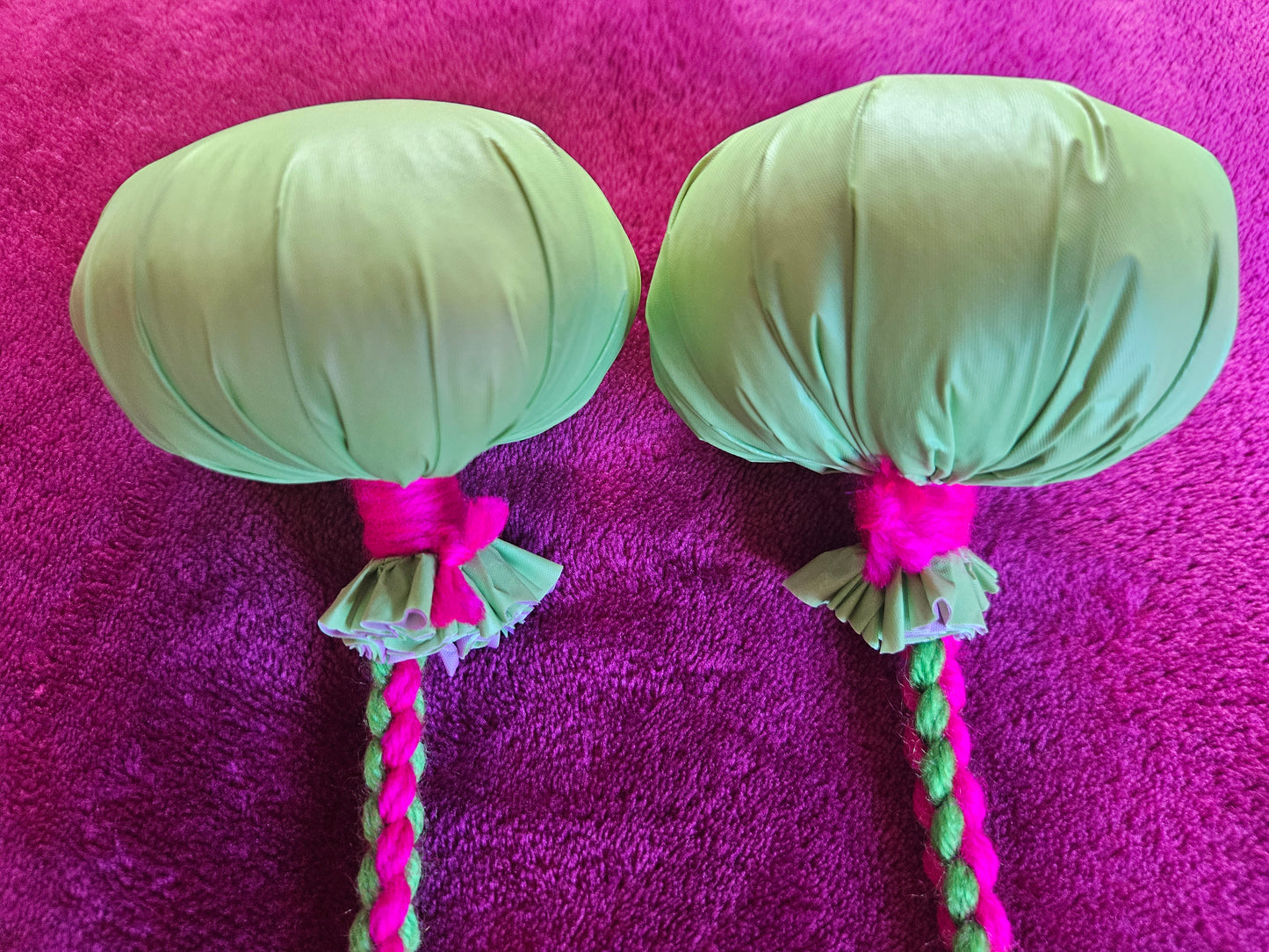 Pink and Green Children's Poi - Green Poi