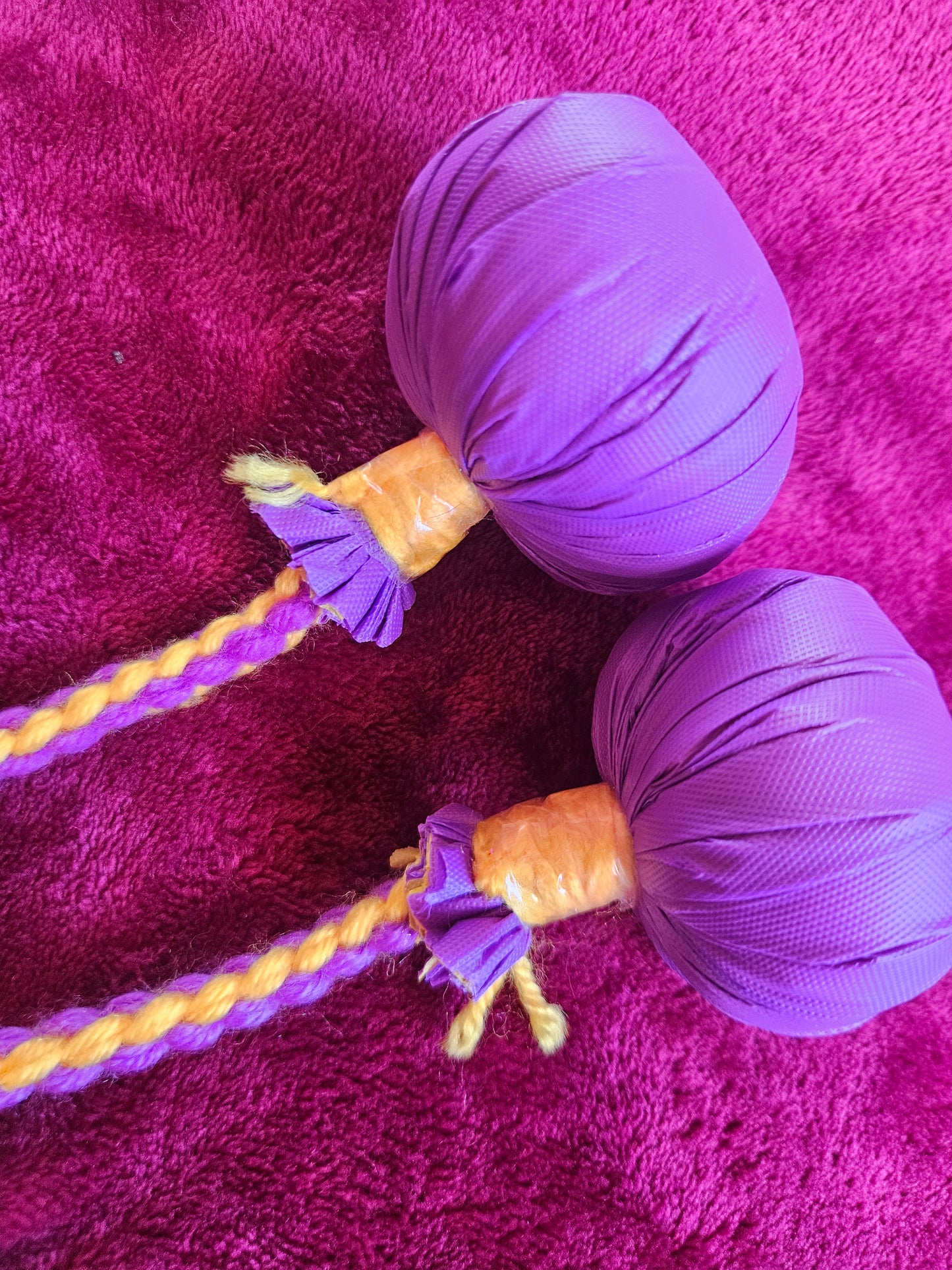 Light Purple & Yellow Baby Poi - Yellow Ball