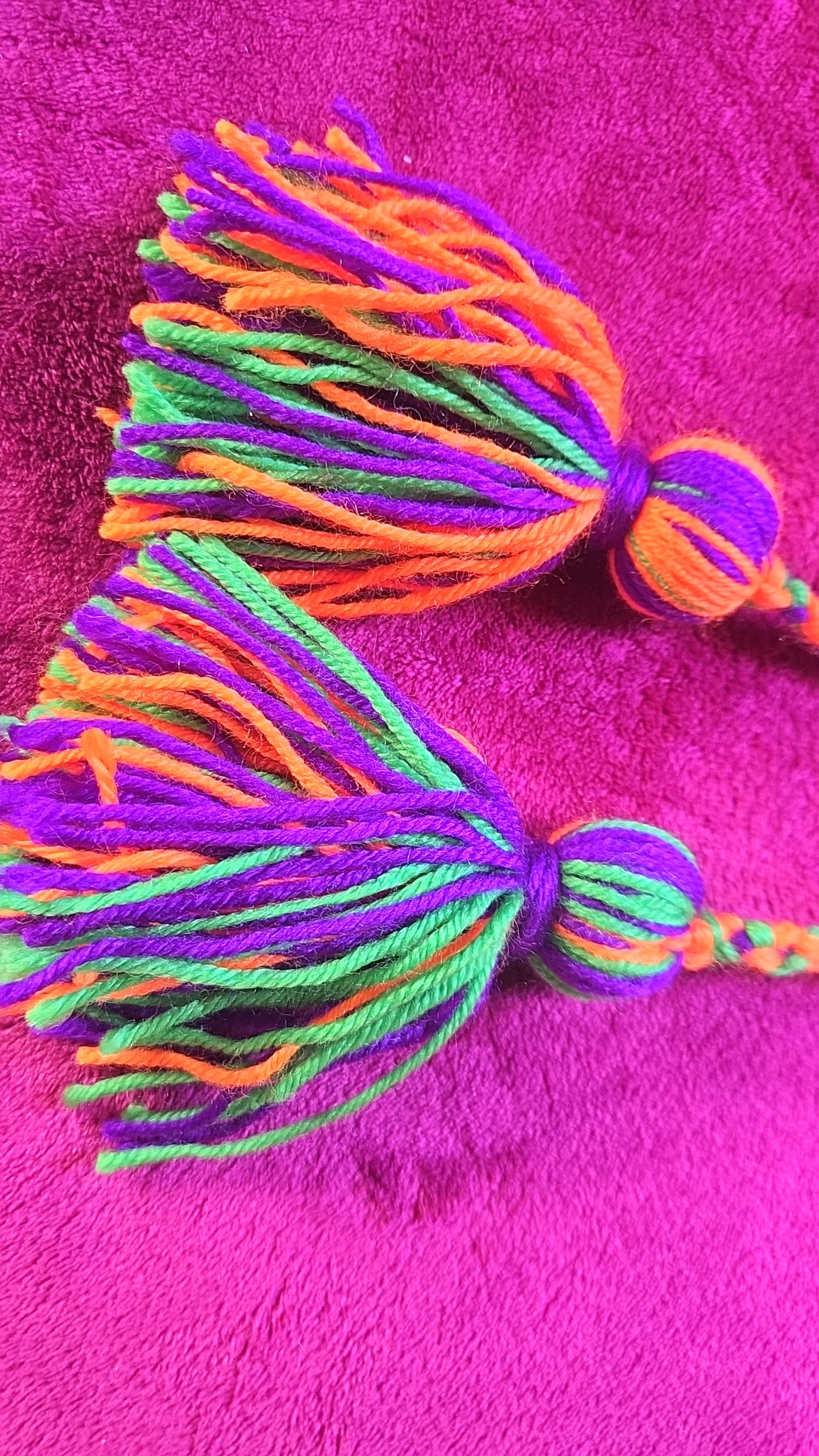 Multi coloured Halloween theme Poi - Orange Ball