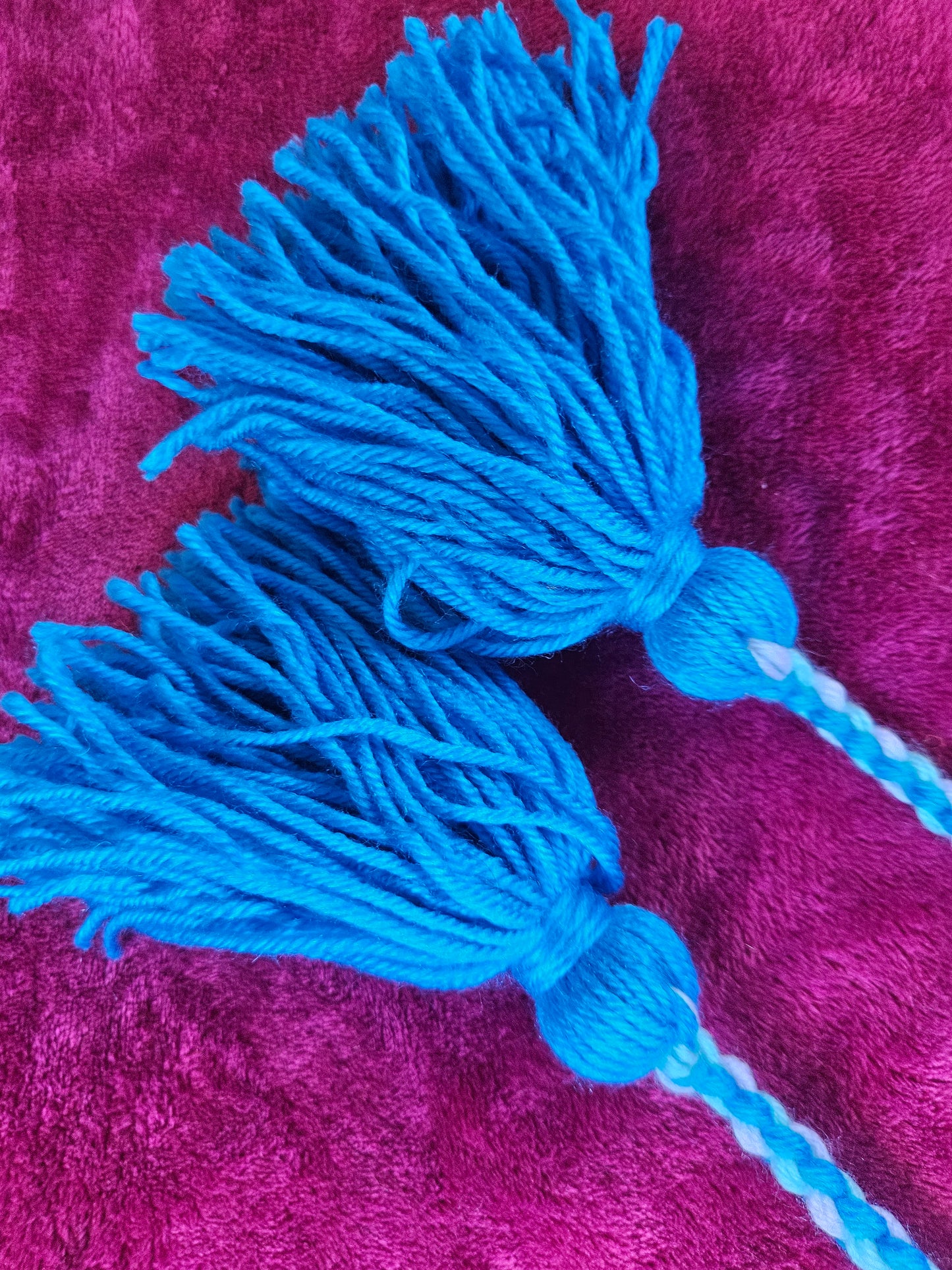 Ocean Blue & White Poi - White Ball