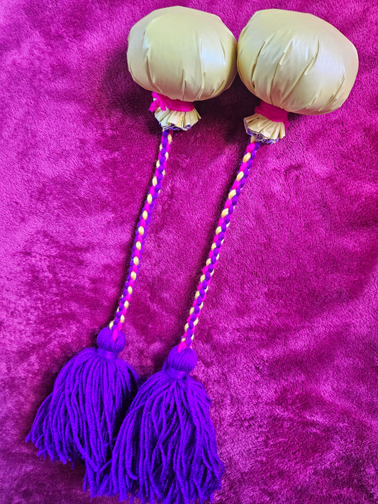 Pink, Purple and Yellow Poi - Yellow Ball