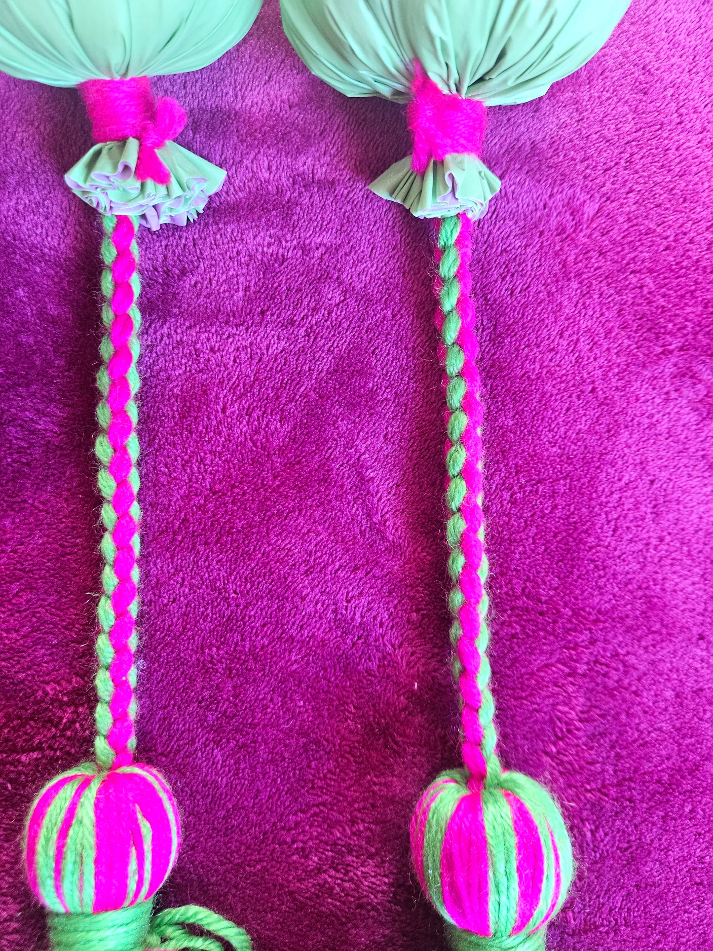 Pink and Green Children's Poi - Green Poi