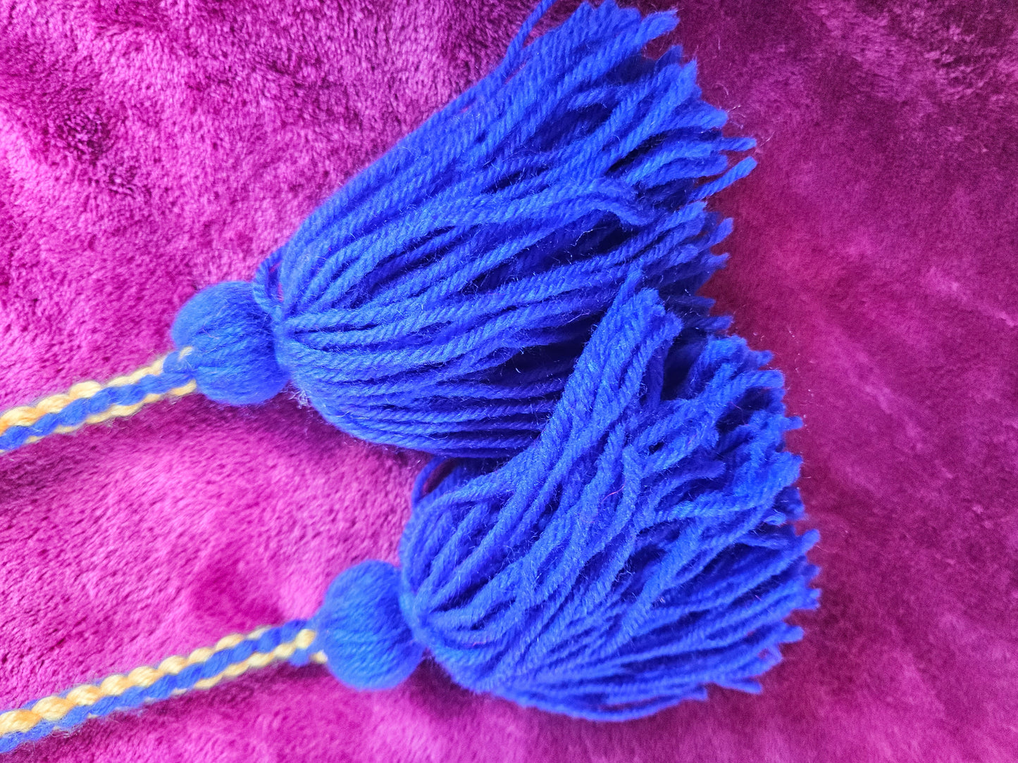 Dark Blue and Yellow Poi - Yellow Ball