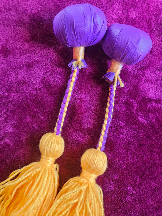 Light Purple & Yellow Baby Poi - Yellow Ball