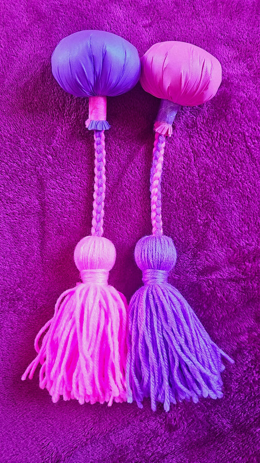 Bright Pink & Light Purple Baby Poi - Pink & Purple Ball