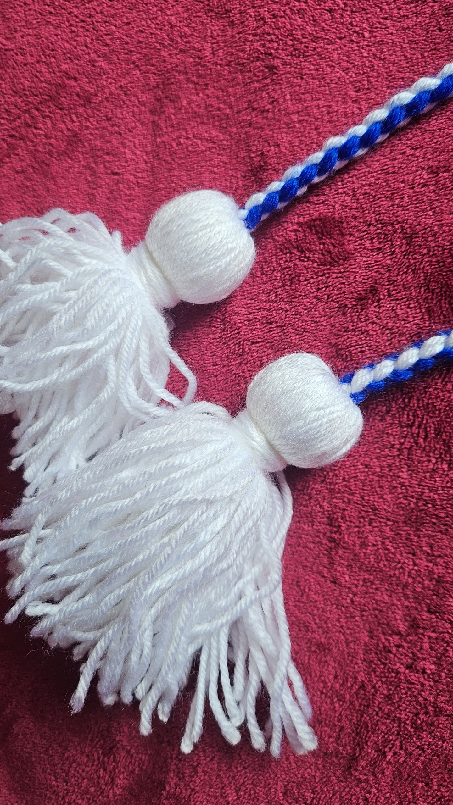 White & Blue Poi - White Ball