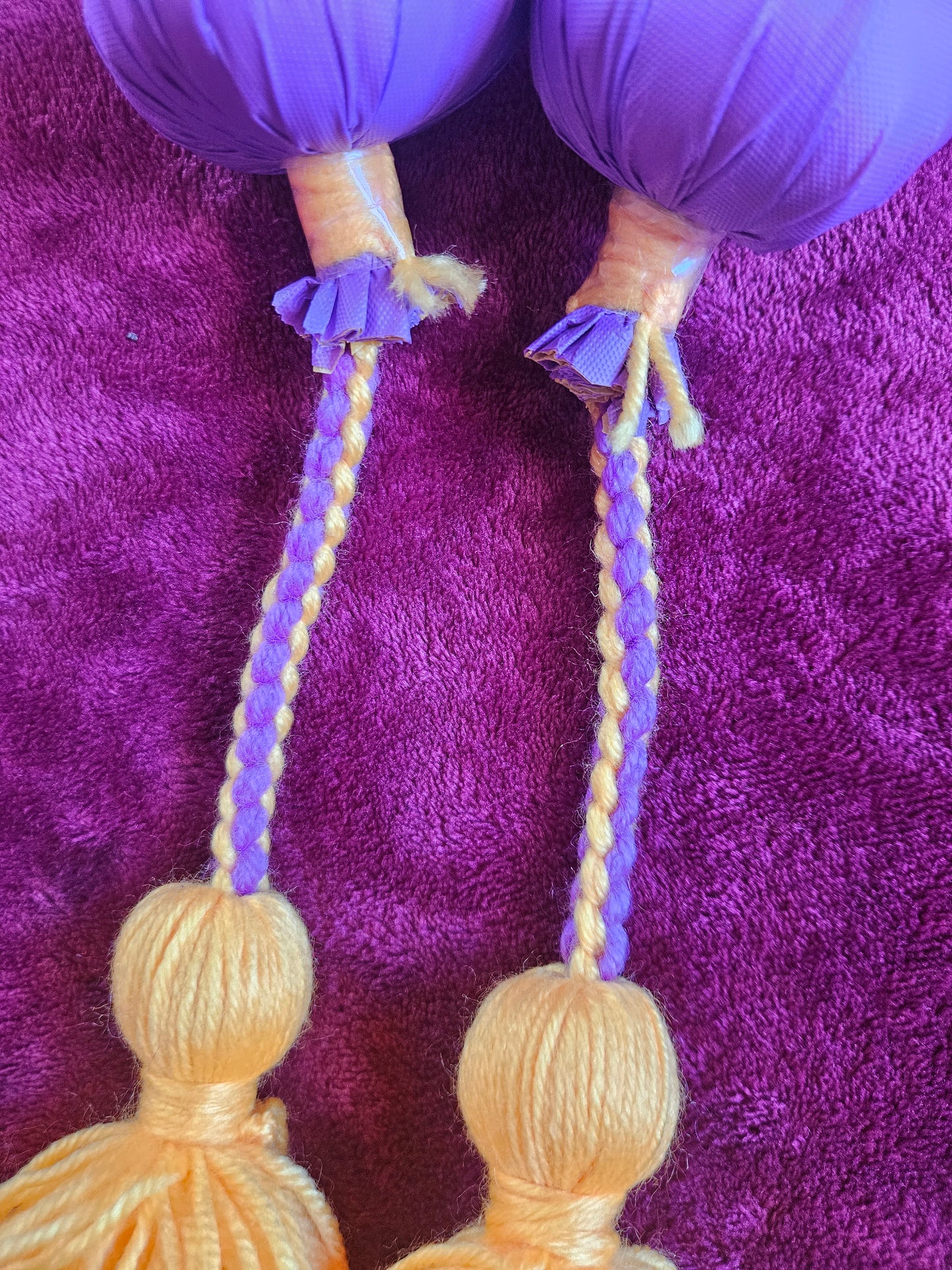 Light Purple & Yellow Baby Poi - Yellow Ball