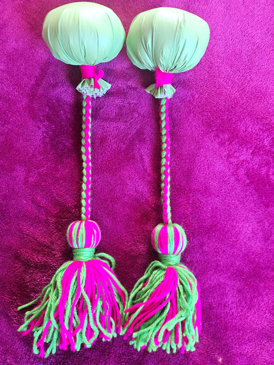 Pink and Green Children's Poi - Green Poi
