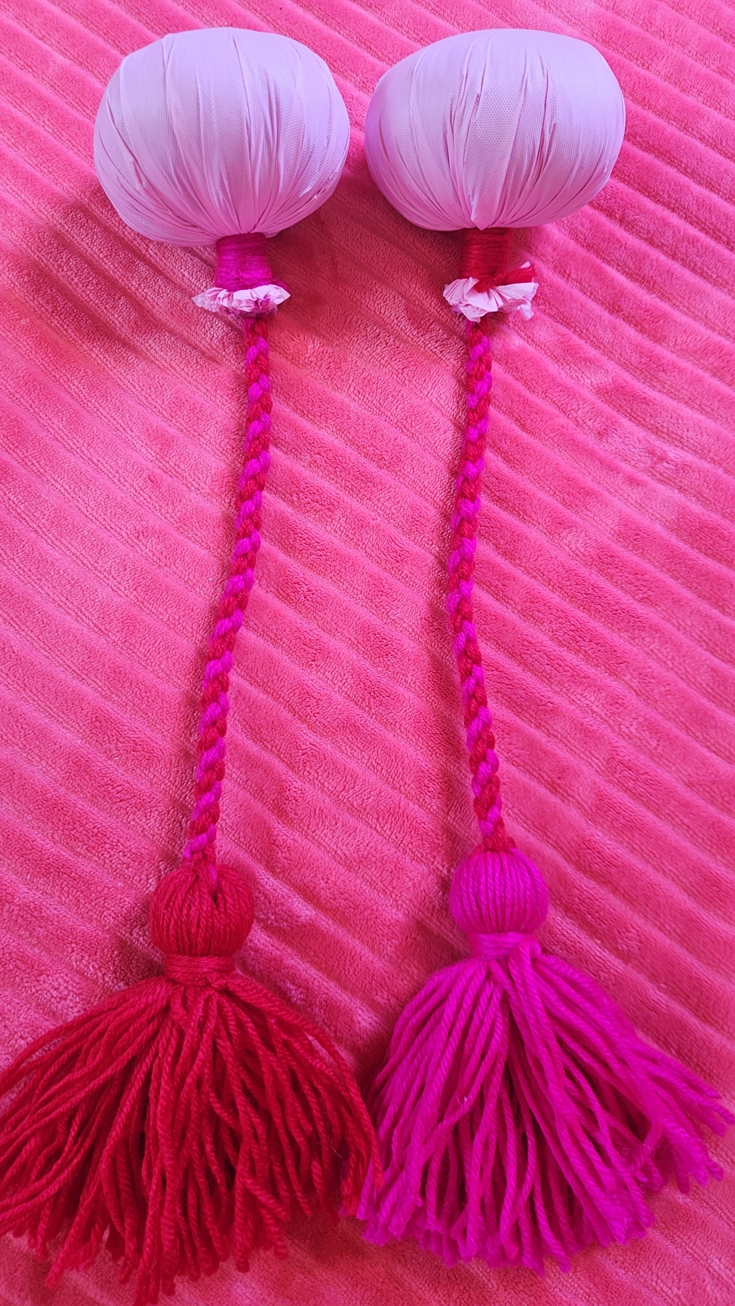 Pink & Red Poi - Fair Pink Ball