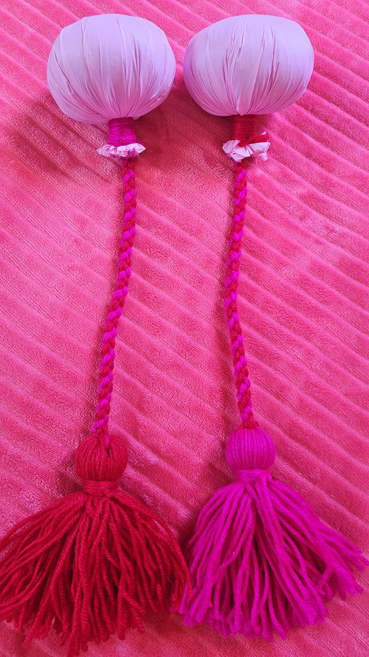 Pink & Red Poi - Fair Pink Ball