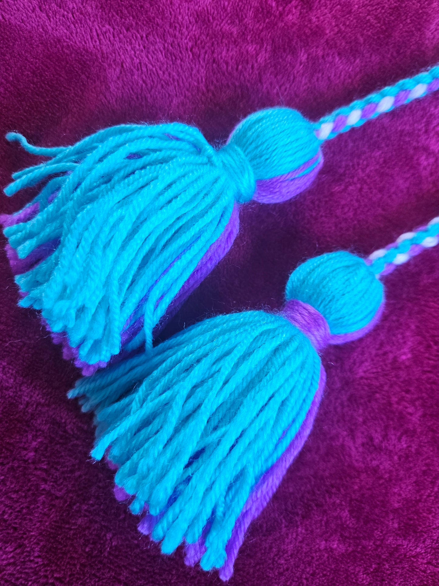 Baby Blue, White and Purple Baby Poi - Blue Ball