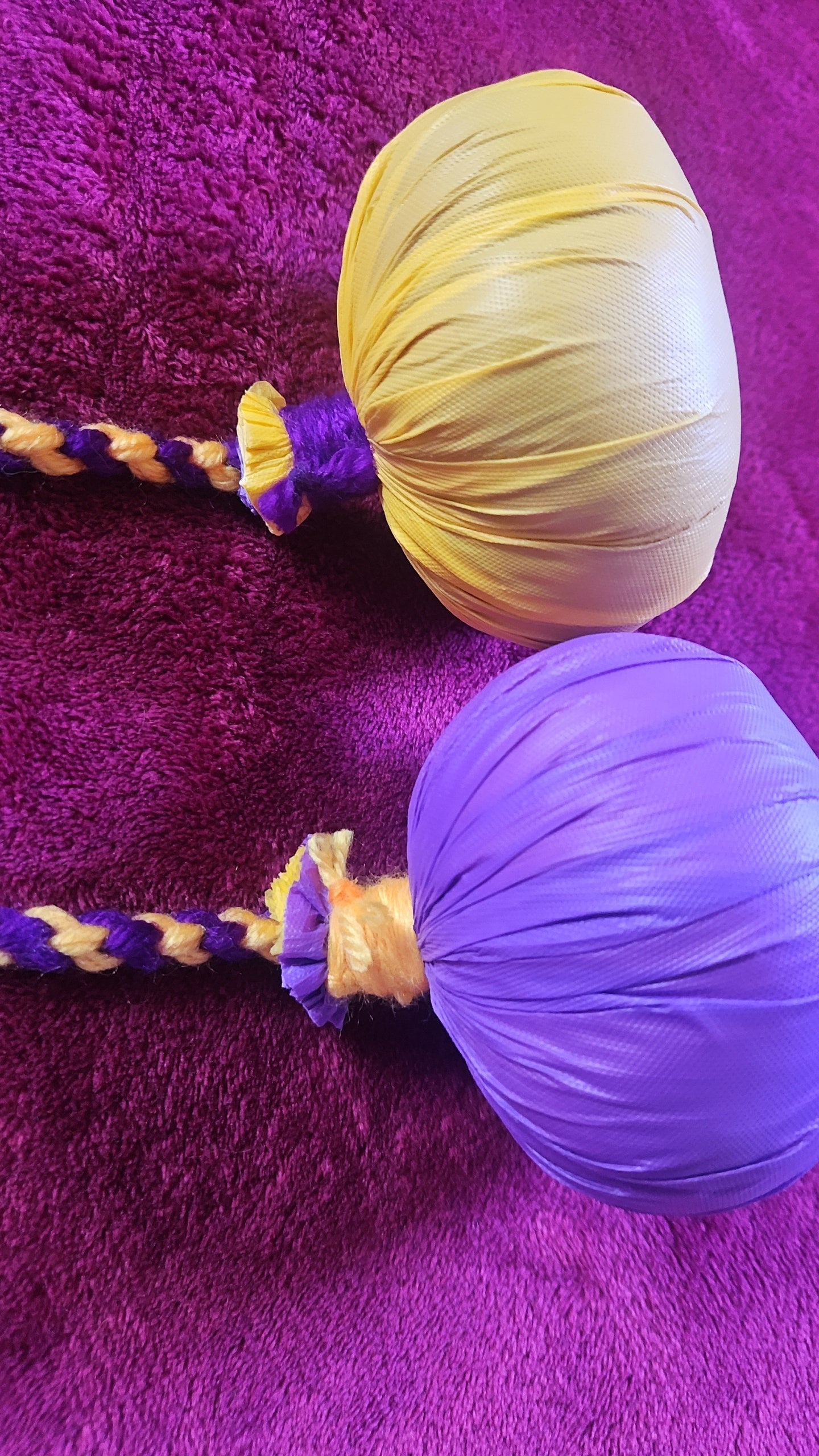 Purple & Yellow Poi - Yellow and Purple Ball