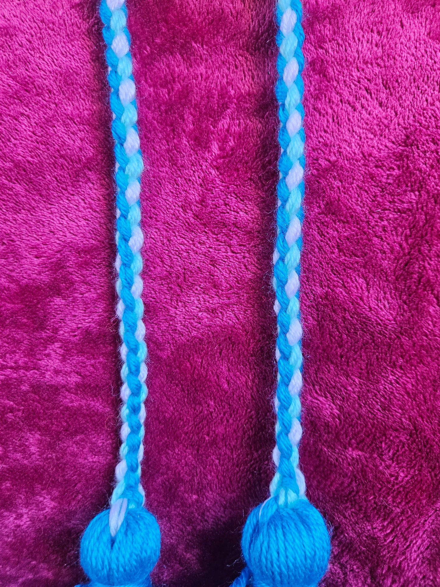 Ocean Blue & White Poi - White Ball
