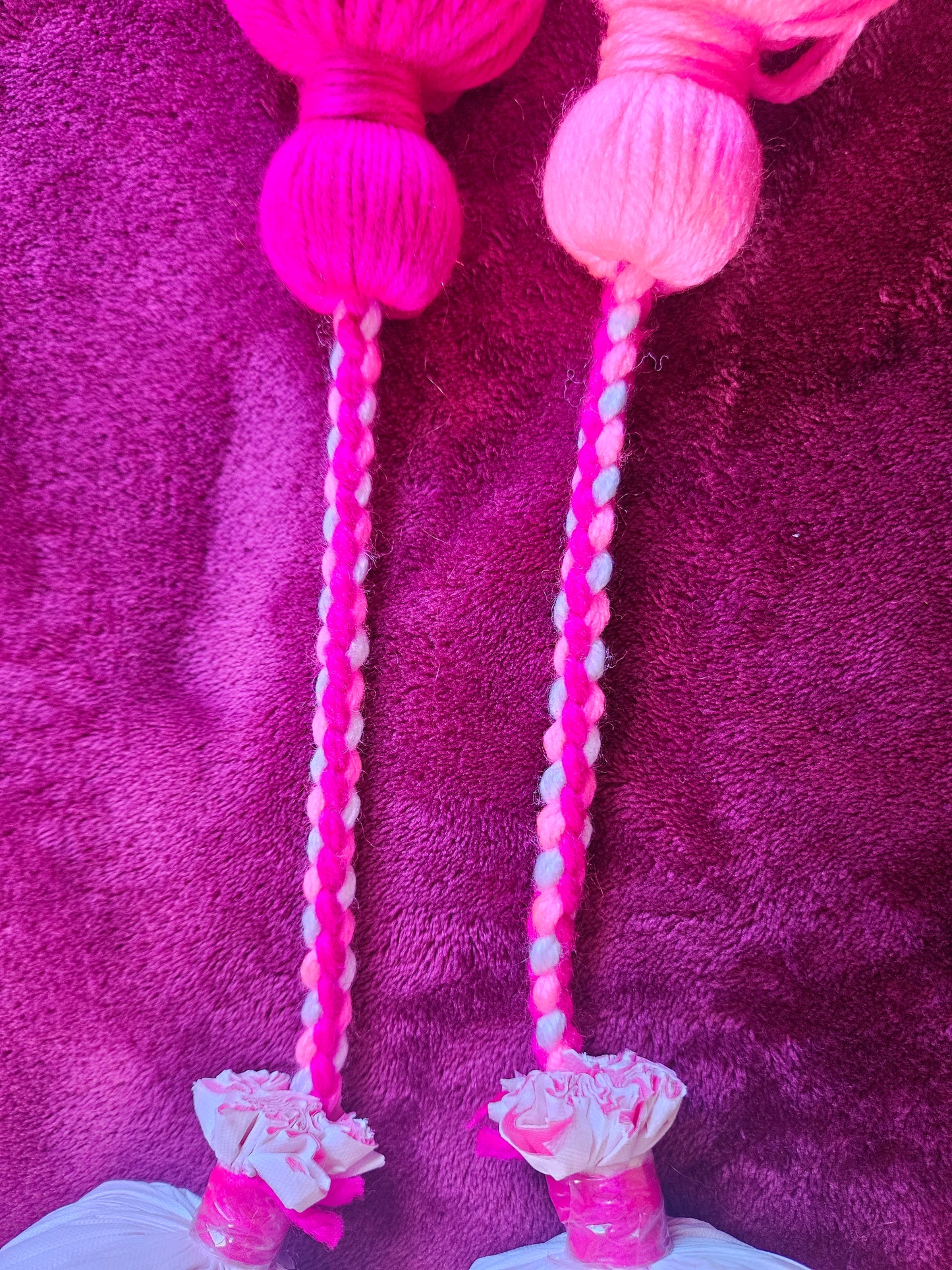 Pinks & White Children's Poi - White Ball